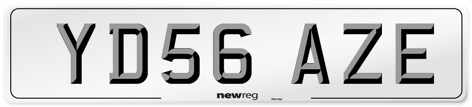 YD56 AZE Number Plate from New Reg